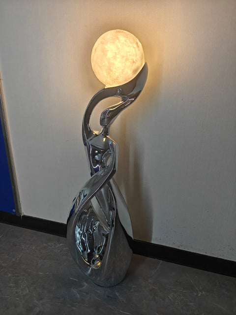 Statua cromata astratta nordica 82 cm