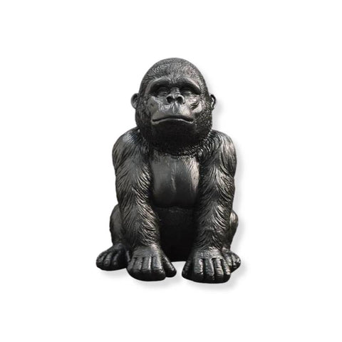 Statua del gorilla<br> Nero 19 cm