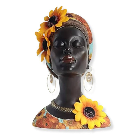 Busto della statua  <br>africano
