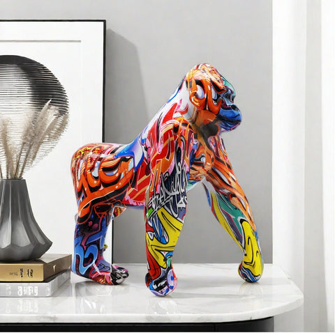 Statua gorilla in resina anni '80 26 cm