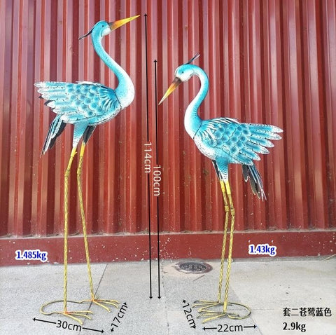 Statua di gru in metallo 110 / 114 cm (all'unità)