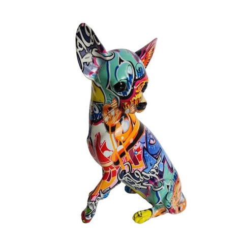 Statua del cane<br> Statuetta chihuahua 25 cm
