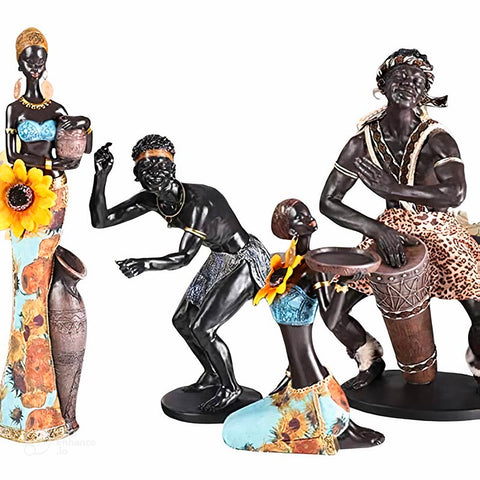 statuette guerrier africain