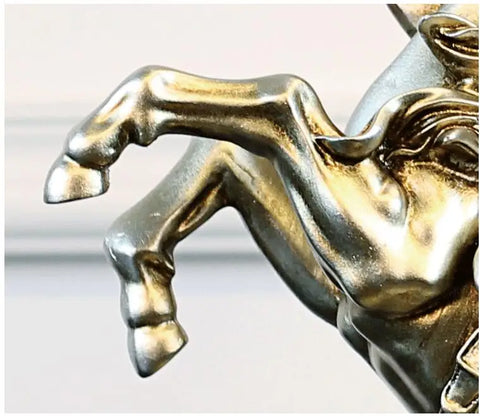 Statua di Napoleone su cavallo d'argento 33 cm
