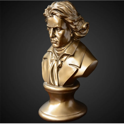 Busto dorato di Beethoven 30 cm