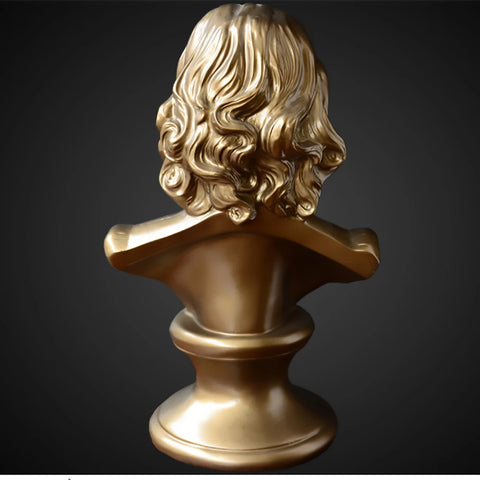 Busto dorato di Mozart 30 cm