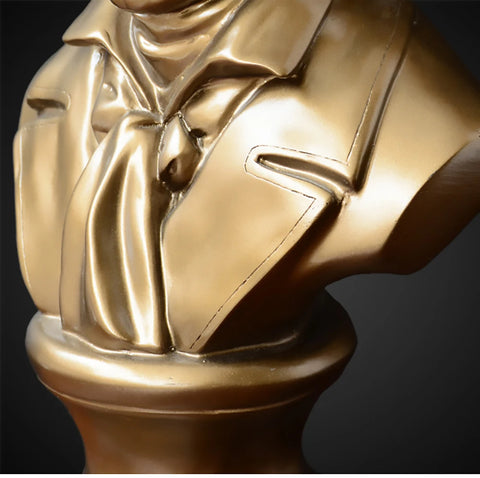Busto dorato di Beethoven 30 cm