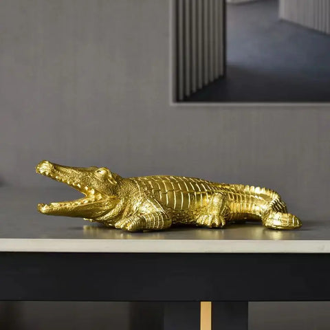 Statua coccodrillo 24 cm in resina
