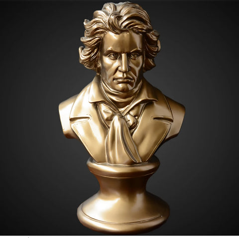 Busto dorato di Beethoven 30 cm