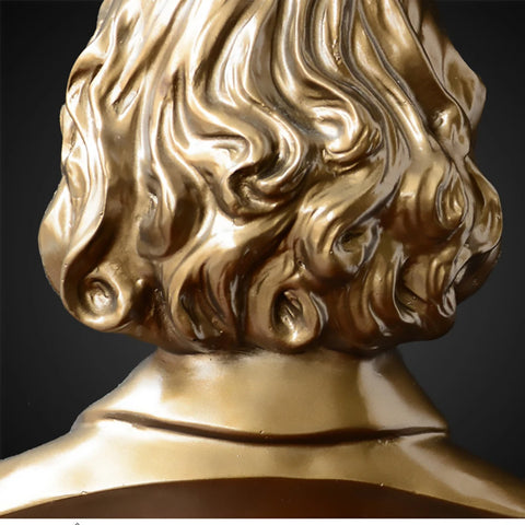 Busto Shakespeare dorato 30 cm