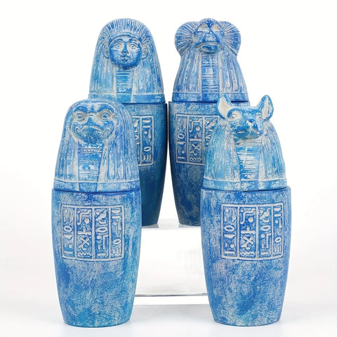 Vasi canopi egiziani 14 cm – Set di 4 pezzi