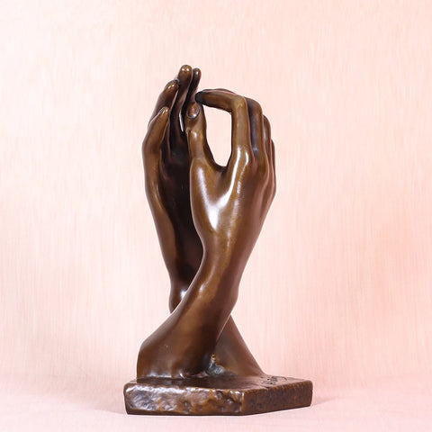 Statua in bronzo Cattedrale di Rodin<br> Riproduzione 21 cm