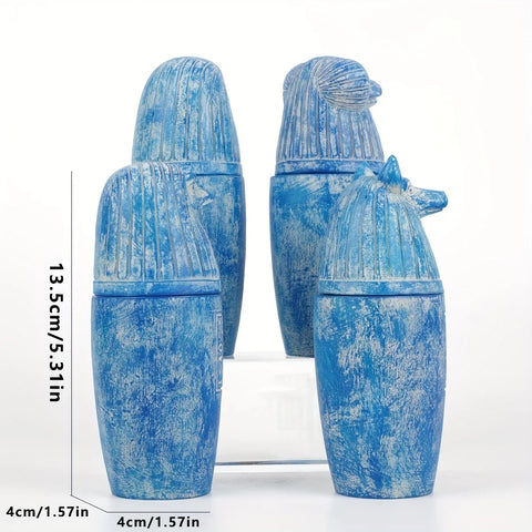 Vasi canopi egiziani 14 cm – Set di 4 pezzi