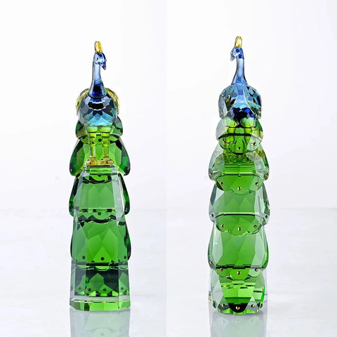 Statua di pavone in cristallo – Scultura decorativa di design 24 cm