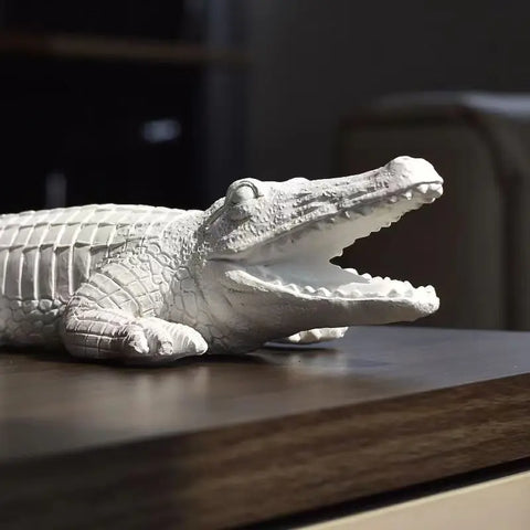 Statua coccodrillo 24 cm in resina