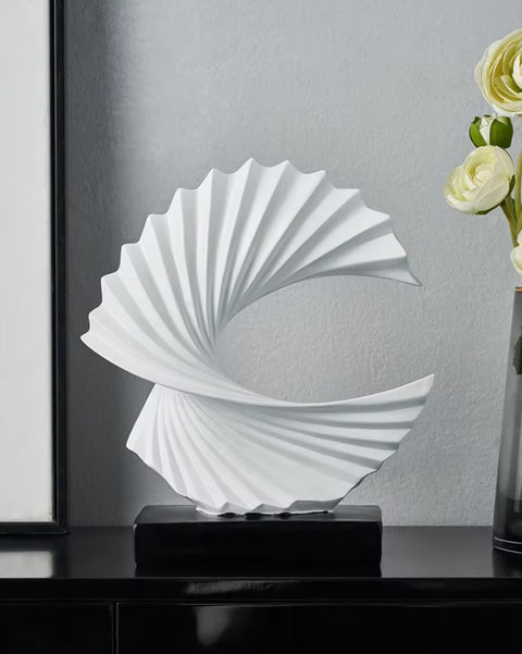 Bonanza scultura astratta bianca 28 cm