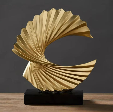 Scultura astratta Bonanza oro 28 cm