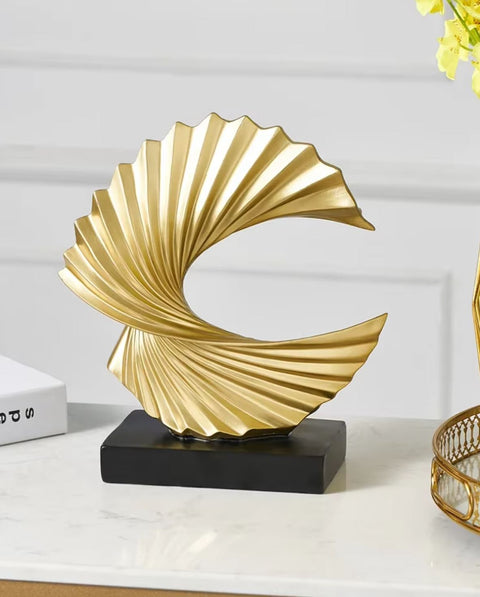 Scultura astratta Bonanza oro 28 cm