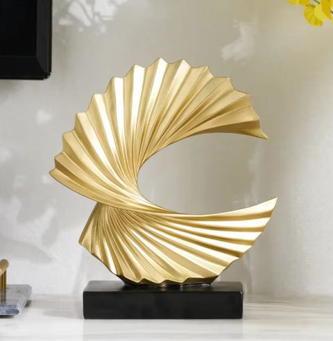 Scultura astratta Bonanza oro 28 cm