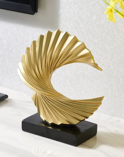 Scultura astratta Bonanza oro 28 cm