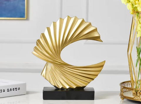 Scultura astratta Bonanza oro 28 cm