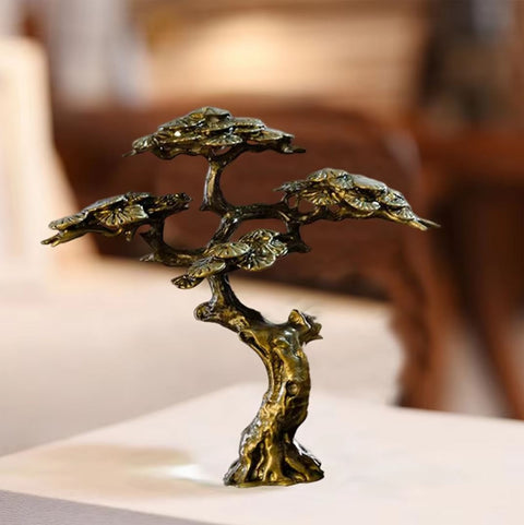 Statua bonsai in metallo 10 cm