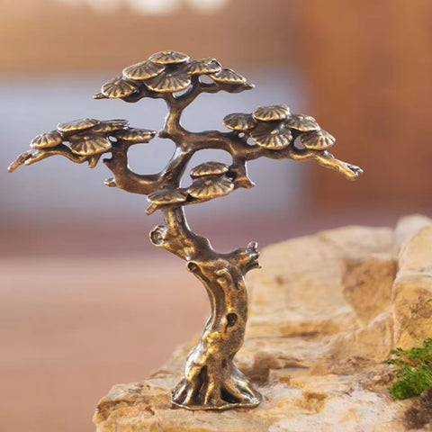 Statua bonsai in metallo 10 cm