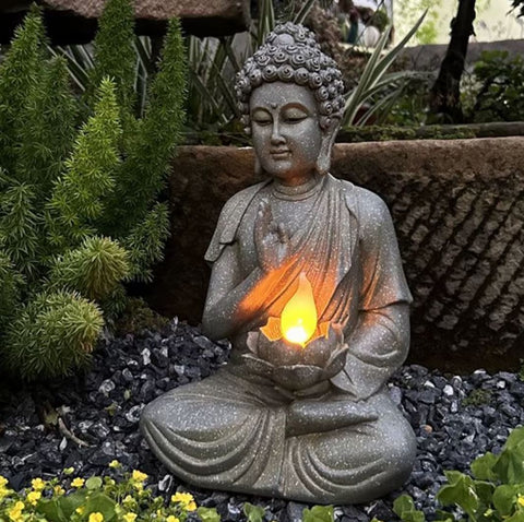 Grande statua di Buddha da esterno 37 cm