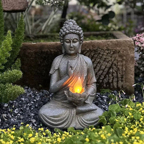 Grande statua di Buddha da esterno 37 cm