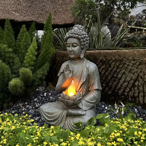Grande statua di Buddha da esterno 37 cm