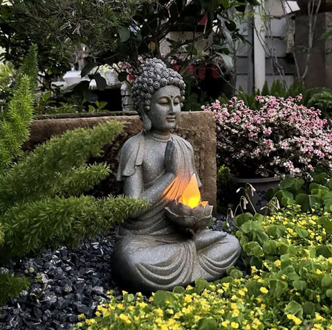 Grande statua di Buddha da esterno 37 cm