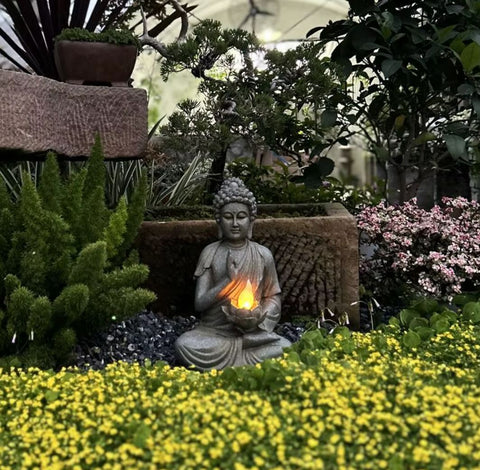 Grande statua di Buddha da esterno 37 cm