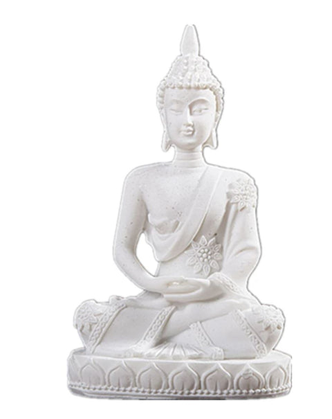Statua di Buddha bianco 11 cm