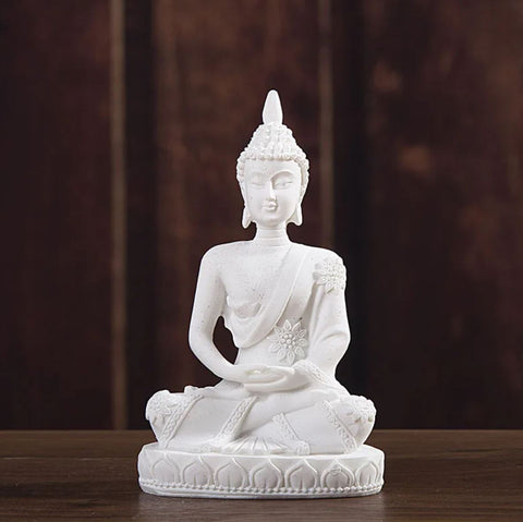 Statua di Buddha bianco 11 cm