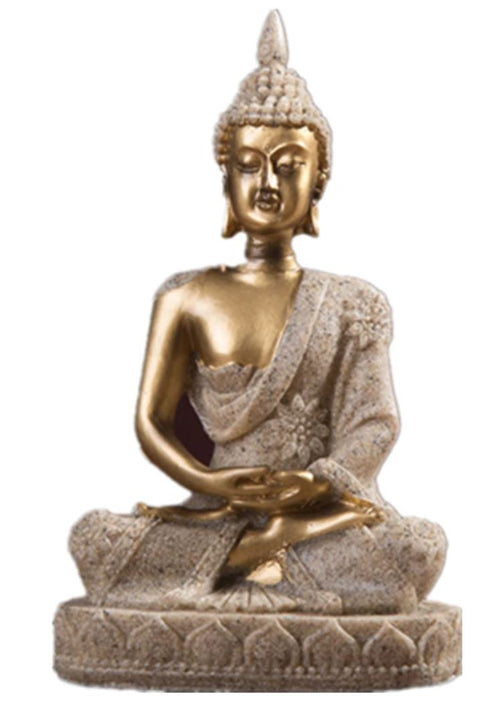Statua di Buddha sabbia/oro 11 cm