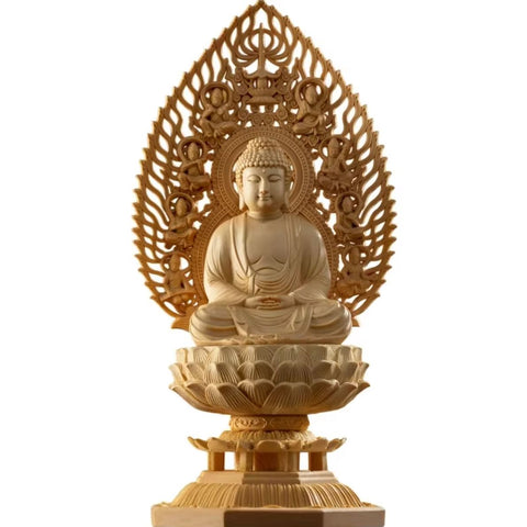 Statua di Buddha in legno 28 cm
