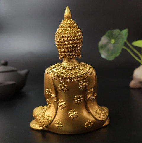 Statua di Buddha Donna dorata 10 cm