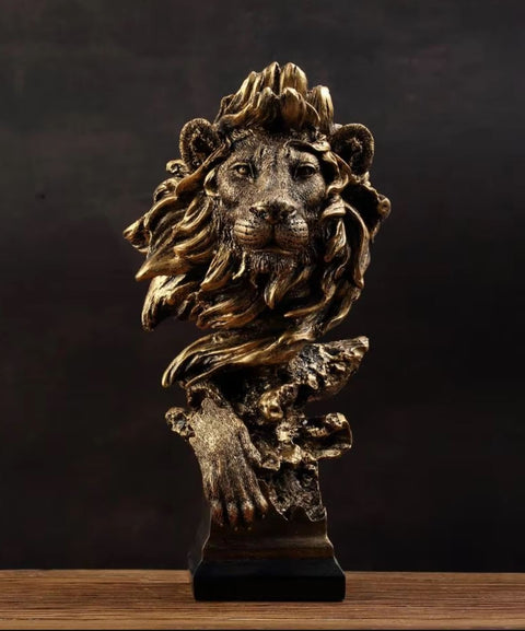 Statua busto leone 41 cm