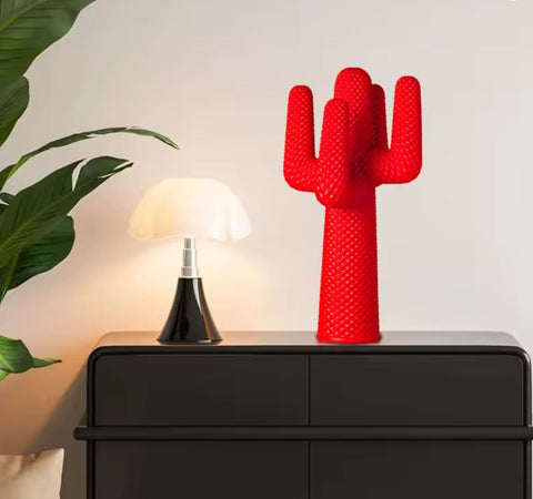 Statua di cactus in resina dal design rosso 30 cm
