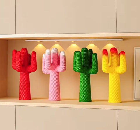 Statua di cactus di design verde in resina 30 cm