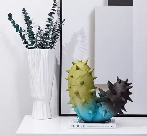 Scultura Cactus Design in resina 36 cm