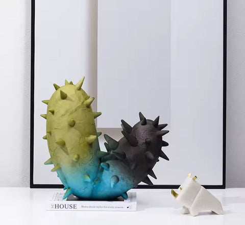Scultura Cactus Design in resina 36 cm