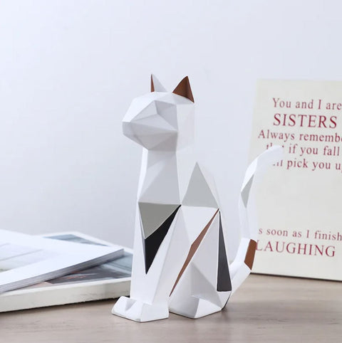 Statua gatto origami 19 cm