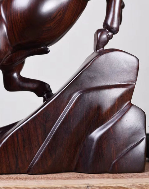 Statua cavallo in legno massello 20 cm
