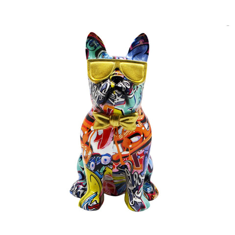 Statua Bulldog con castone poppart 25 cm