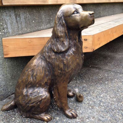 Statua di cane Spaniel per giardino 18 cm
