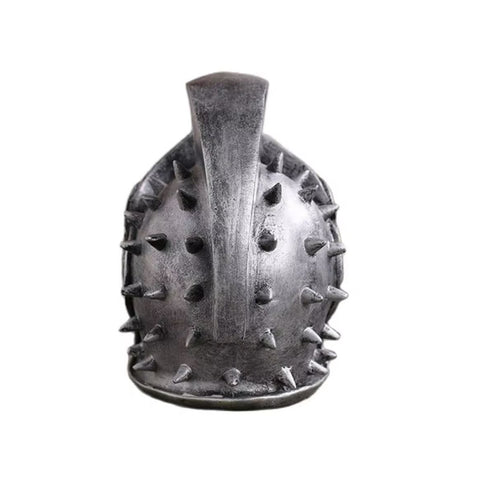 Statua teschio con elmo soldato romano 18 cm