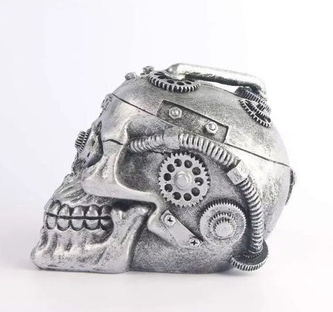 Statua teschio steampunk 11 cm
