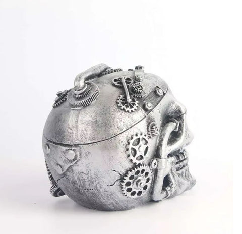 Statua teschio steampunk 11 cm