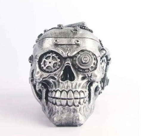 Statua teschio steampunk 11 cm